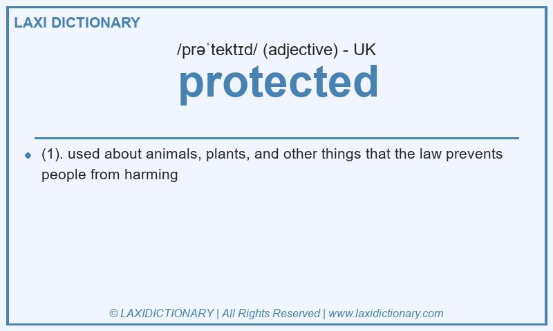 Definition protected in British English