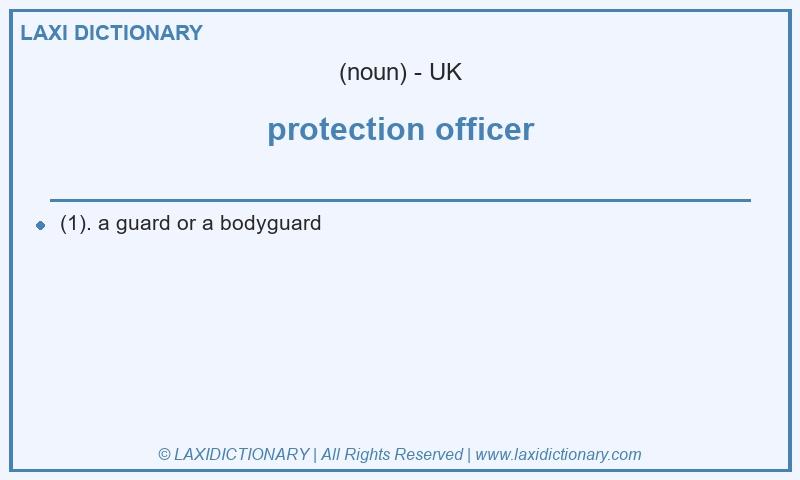 Definition protection officer in British English