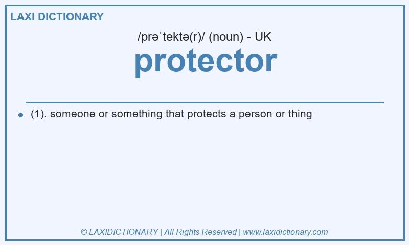 Definition protector in British English