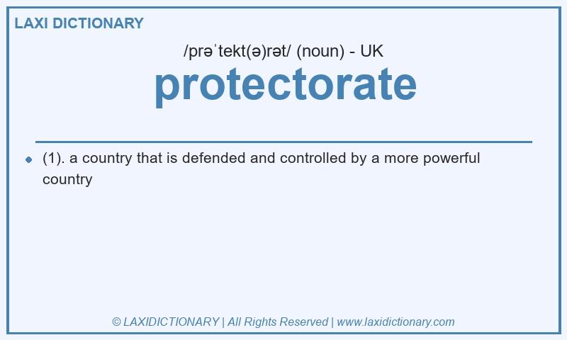 Definition protectorate in British English