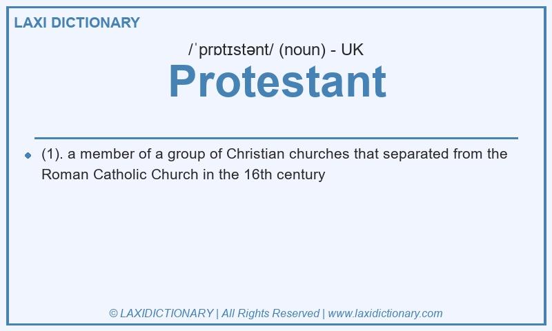 Definition Protestant in British English
