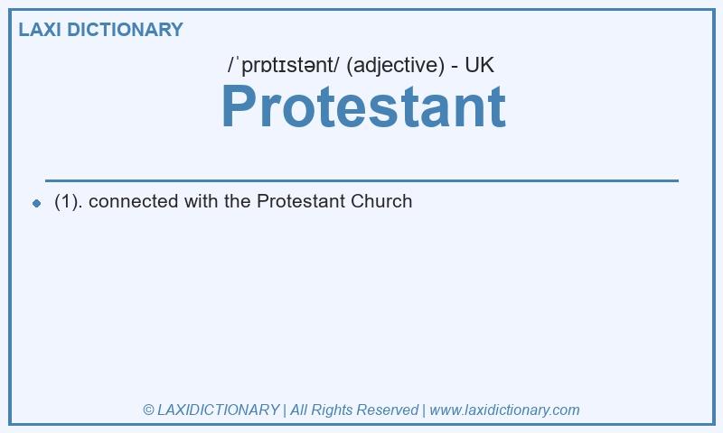 Definition Protestant in British English