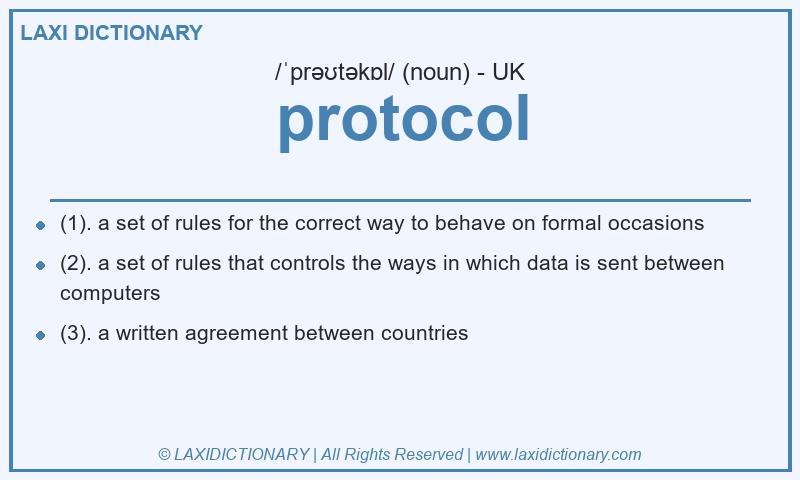 Definition protocol in British English