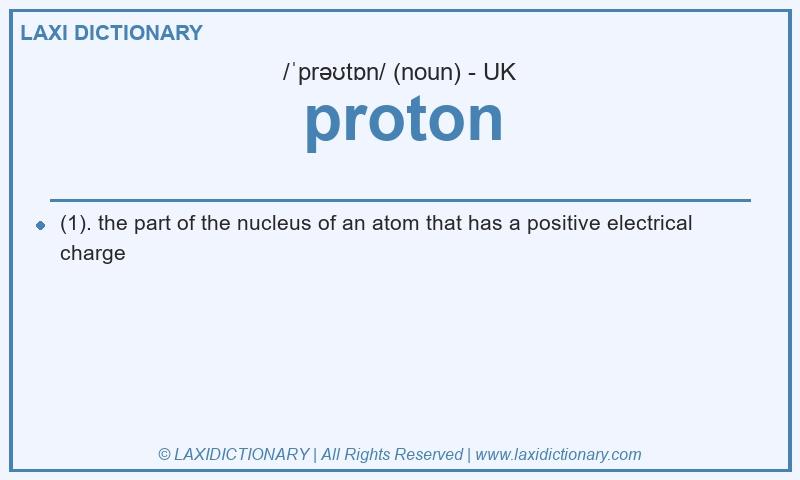 Definition proton in British English
