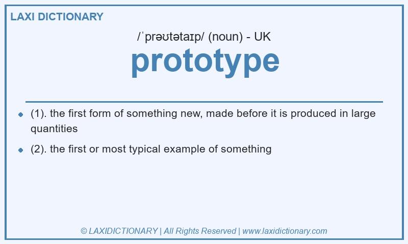 Definition prototype in British English