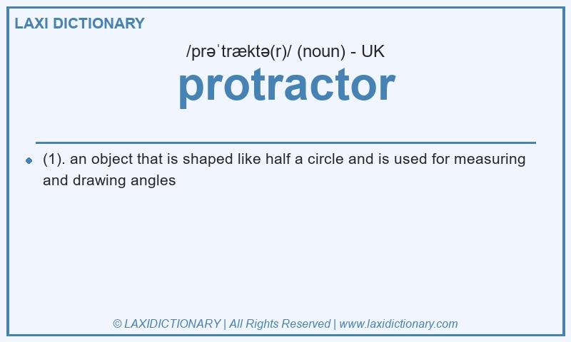 Definition protractor in British English
