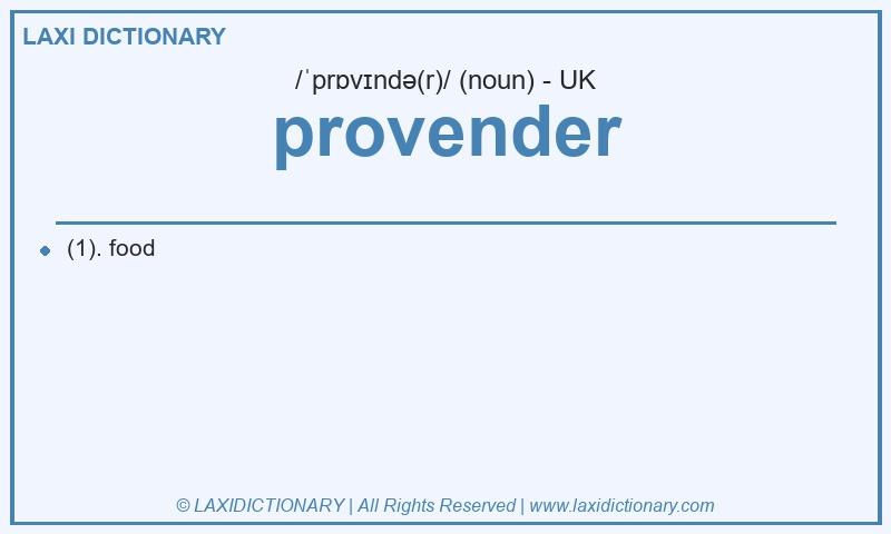 Definition provender in British English