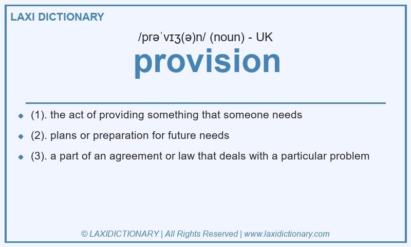 Definition provision in British English