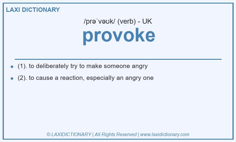 Definition provoke in British English