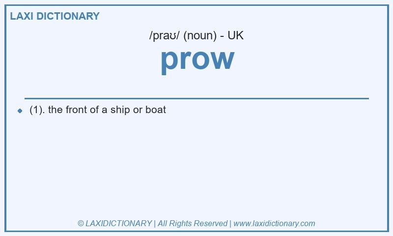 Definition prow in British English