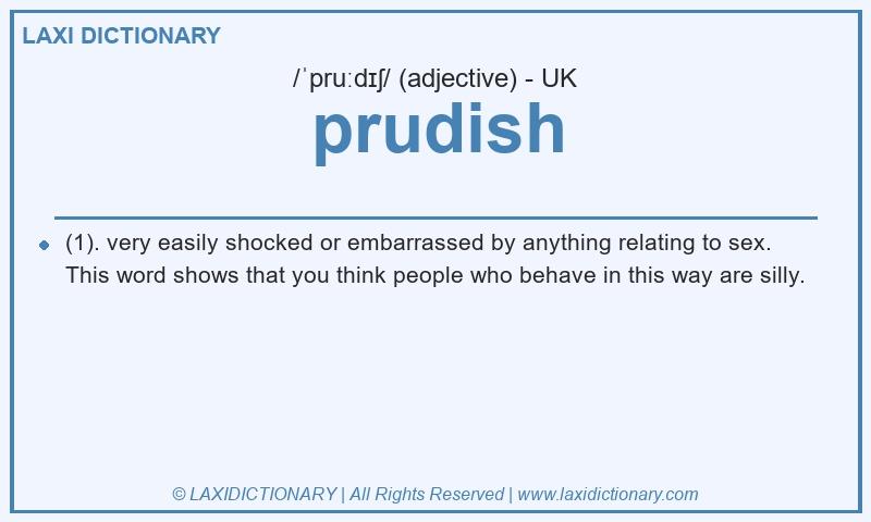 Definition prudish in British English