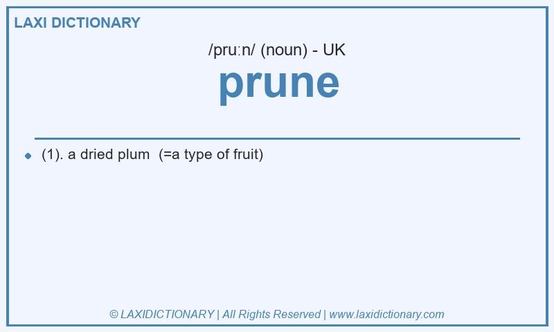 Definition prune in British English