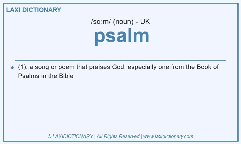 Definition psalm in British English