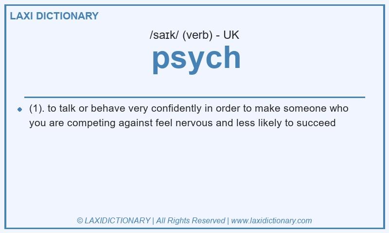 Definition psych in British English