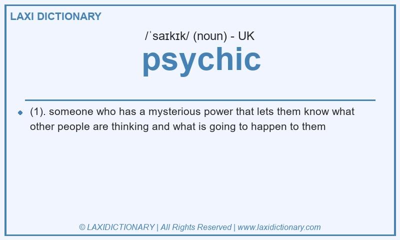 Definition psychic in British English