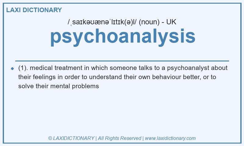 Definition psychoanalysis in British English