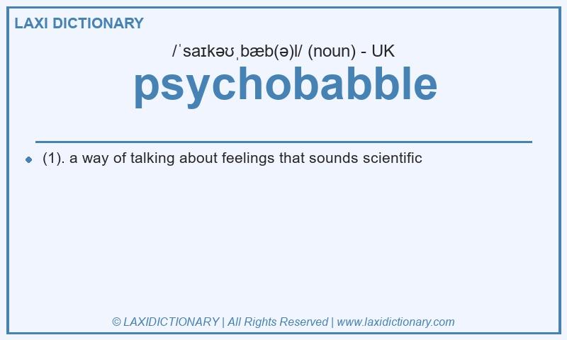 Definition psychobabble in British English