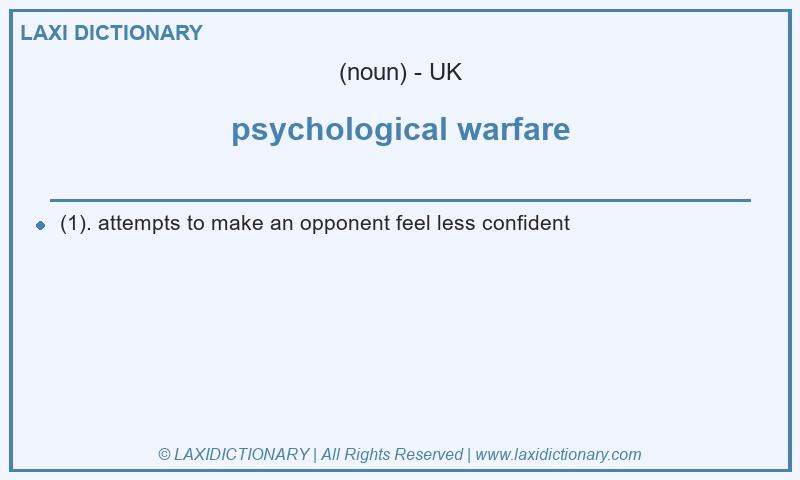Definition psychological warfare in British English