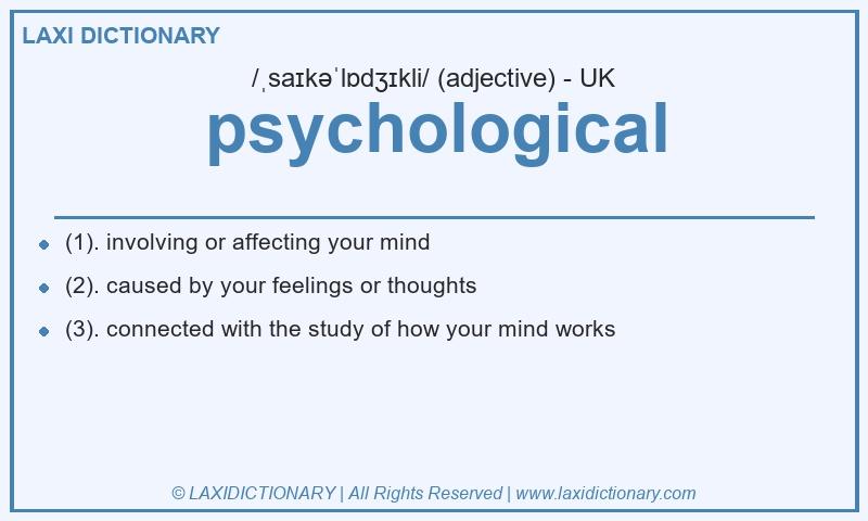 Definition psychological in British English