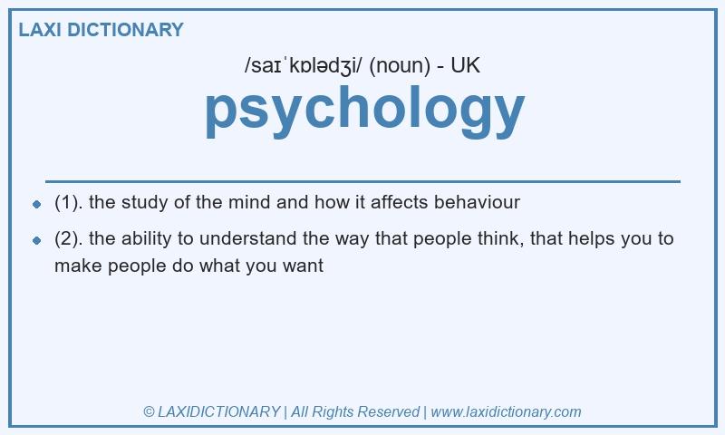 Definition psychology in British English