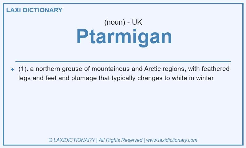 Definition Ptarmigan in British English