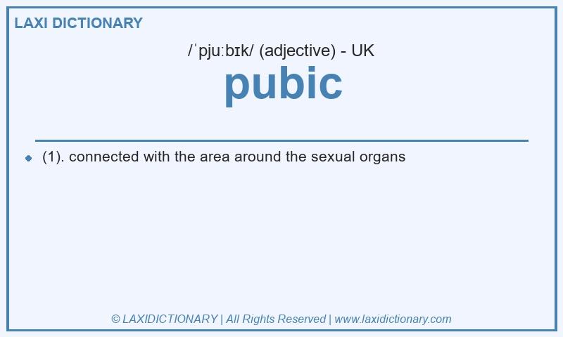 Definition pubic in British English