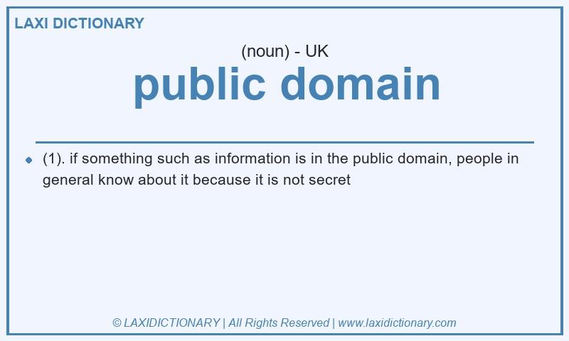 Definition public domain in British English