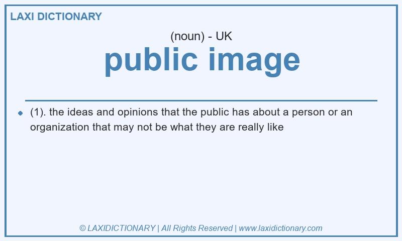 Definition public image in British English