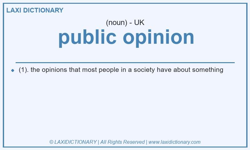 Definition public opinion in British English