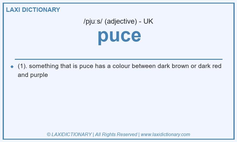 Definition puce in British English