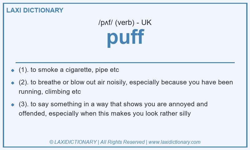 Definition puff in British English