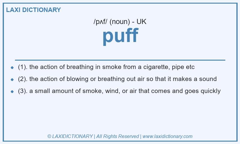 Definition puff in British English
