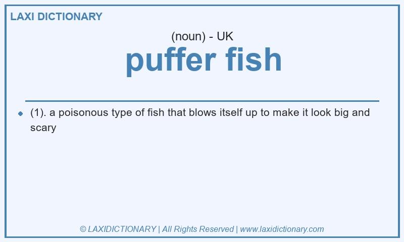 Definition puffer fish in British English