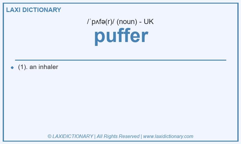Definition puffer in British English