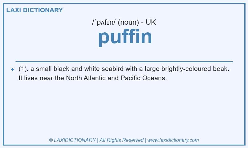 Definition puffin in British English