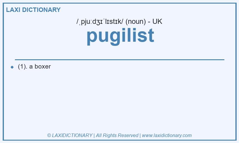 Definition pugilist in British English