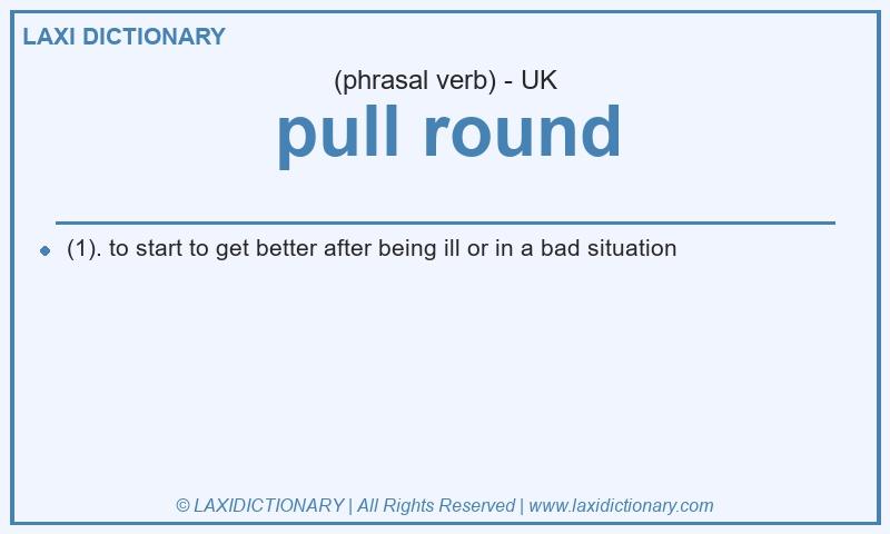 Definition pull round in British English