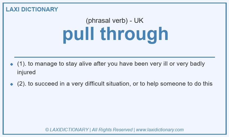 Definition pull through in British English
