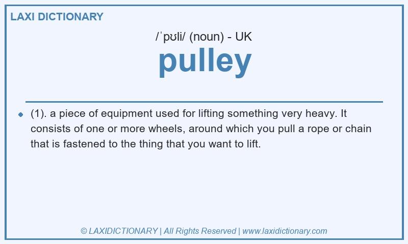 Definition pulley in British English
