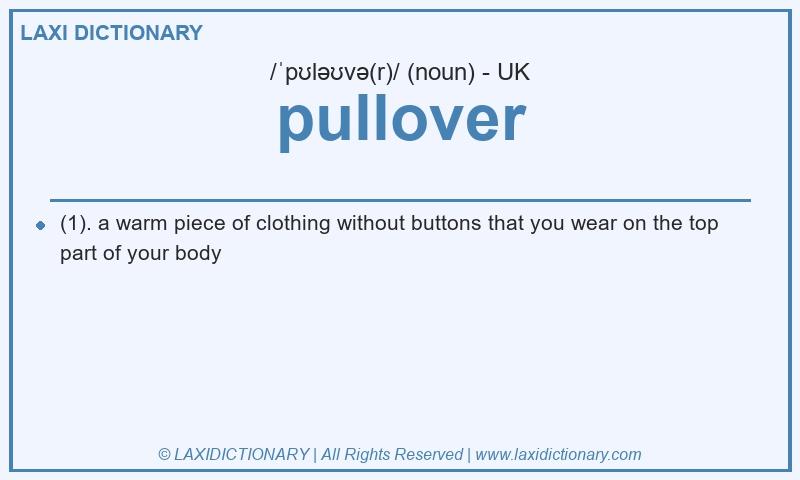 Definition pullover in British English