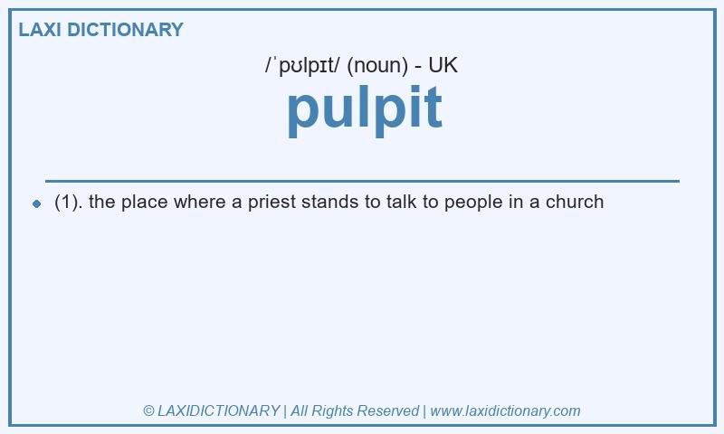 Definition pulpit in British English