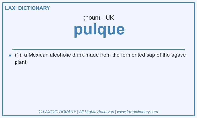 Definition pulque in British English