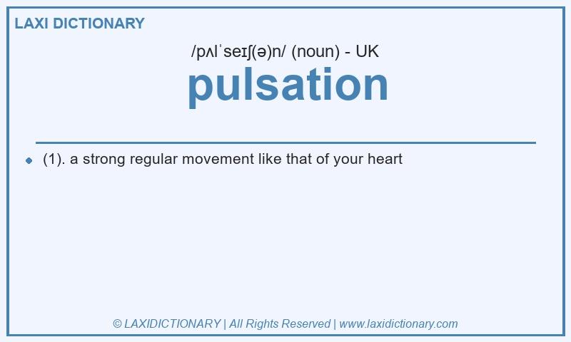 Definition pulsation in British English