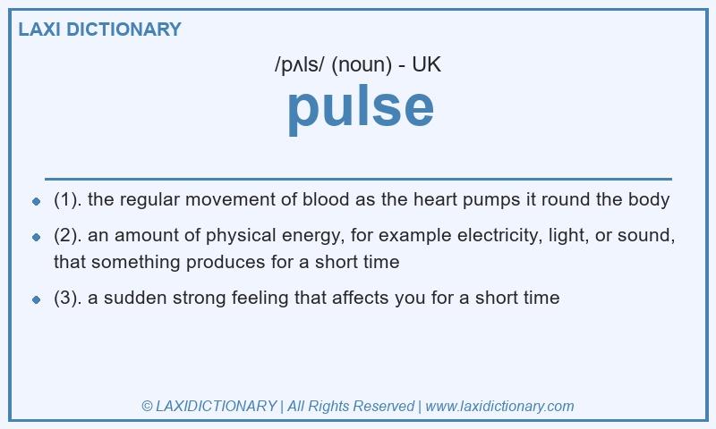 Definition pulse in British English