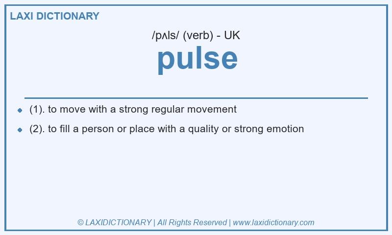 Definition pulse in British English