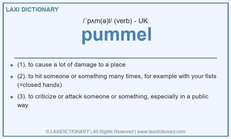 Definition pummel in British English