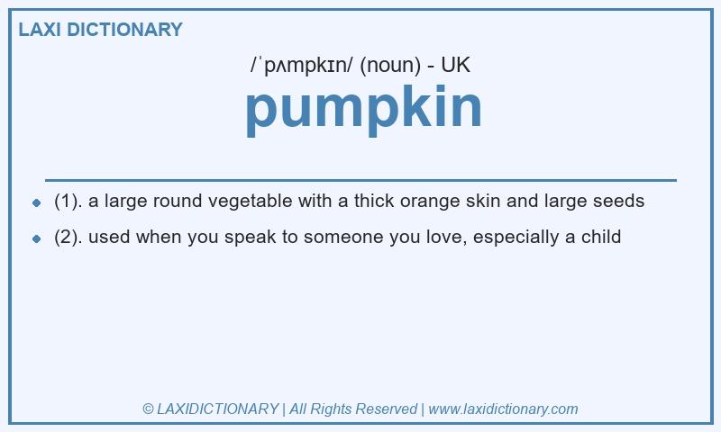 Definition pumpkin in British English