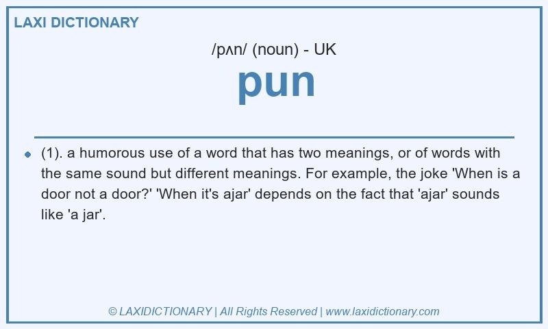 Definition pun in British English