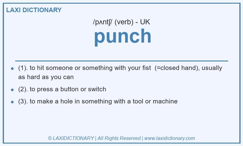 Definition punch in British English