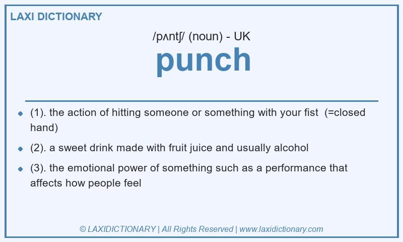 Definition punch in British English